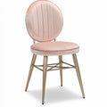 **Hedendaagse Roze Stoel met Gouden Frame**