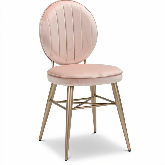 **Hedendaagse Roze Stoel met Gouden Frame**