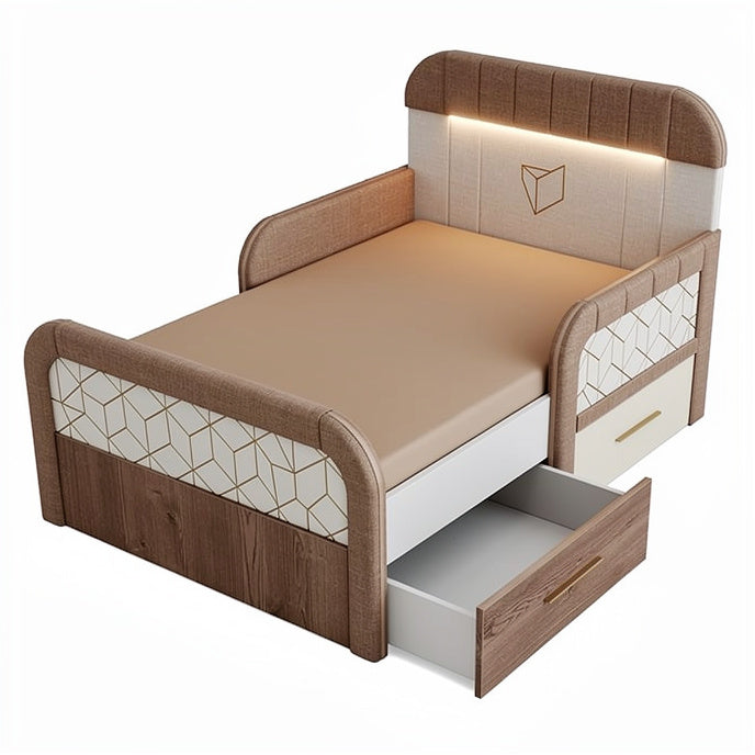 **Technische Titel in het Nederlands: Moderne Eenpersoonsbed met Opberglade en LED-verlichting**